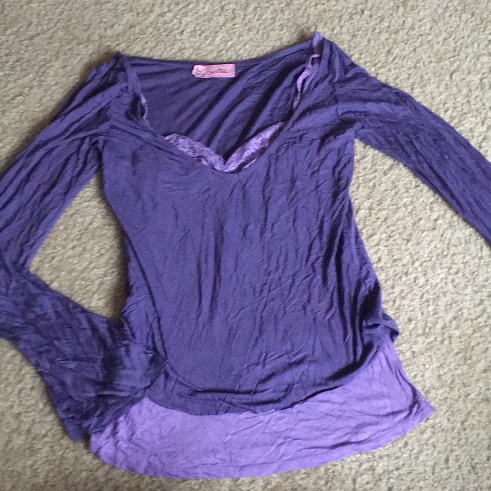 Layered bell sleeve top
